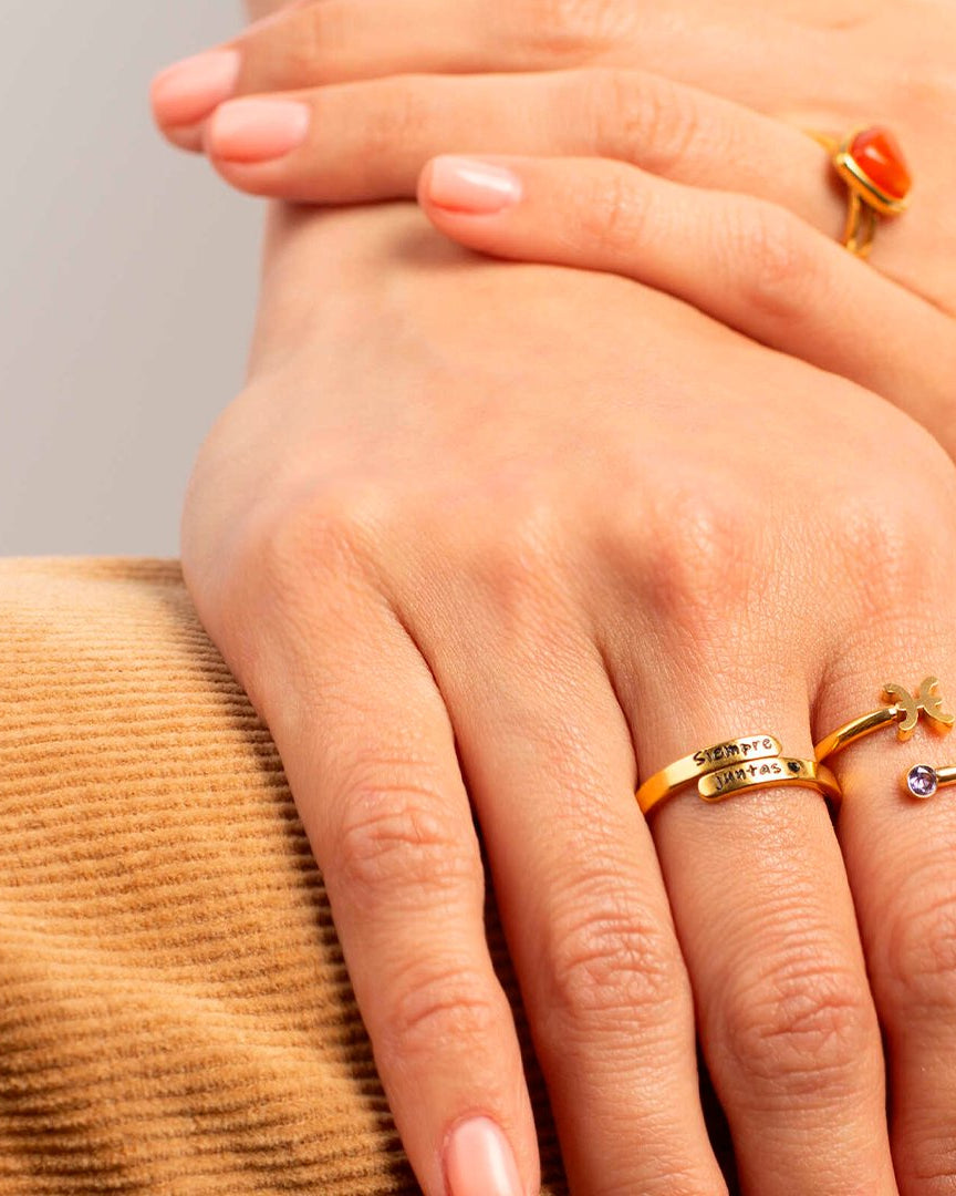Anillos de acero inoxidable mujer