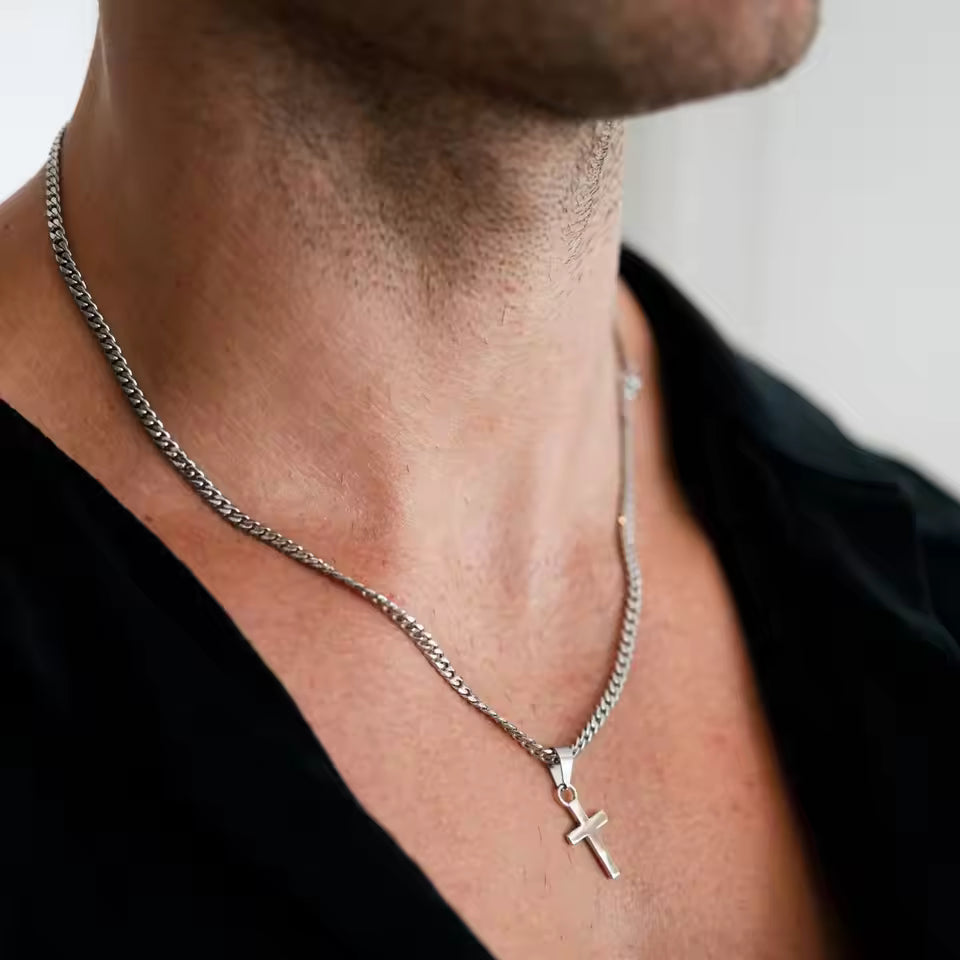 Colgante cruz para hombre