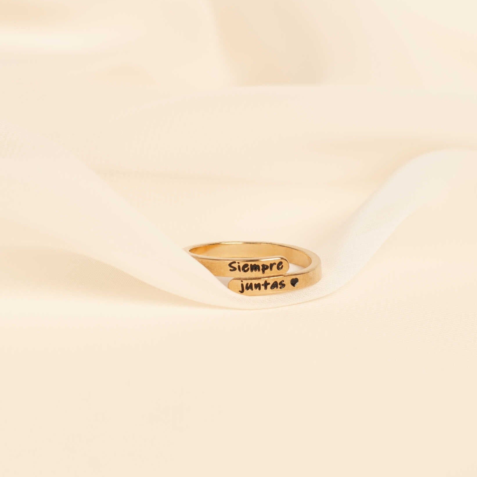 pack anillos siempre juntas bañados en oro