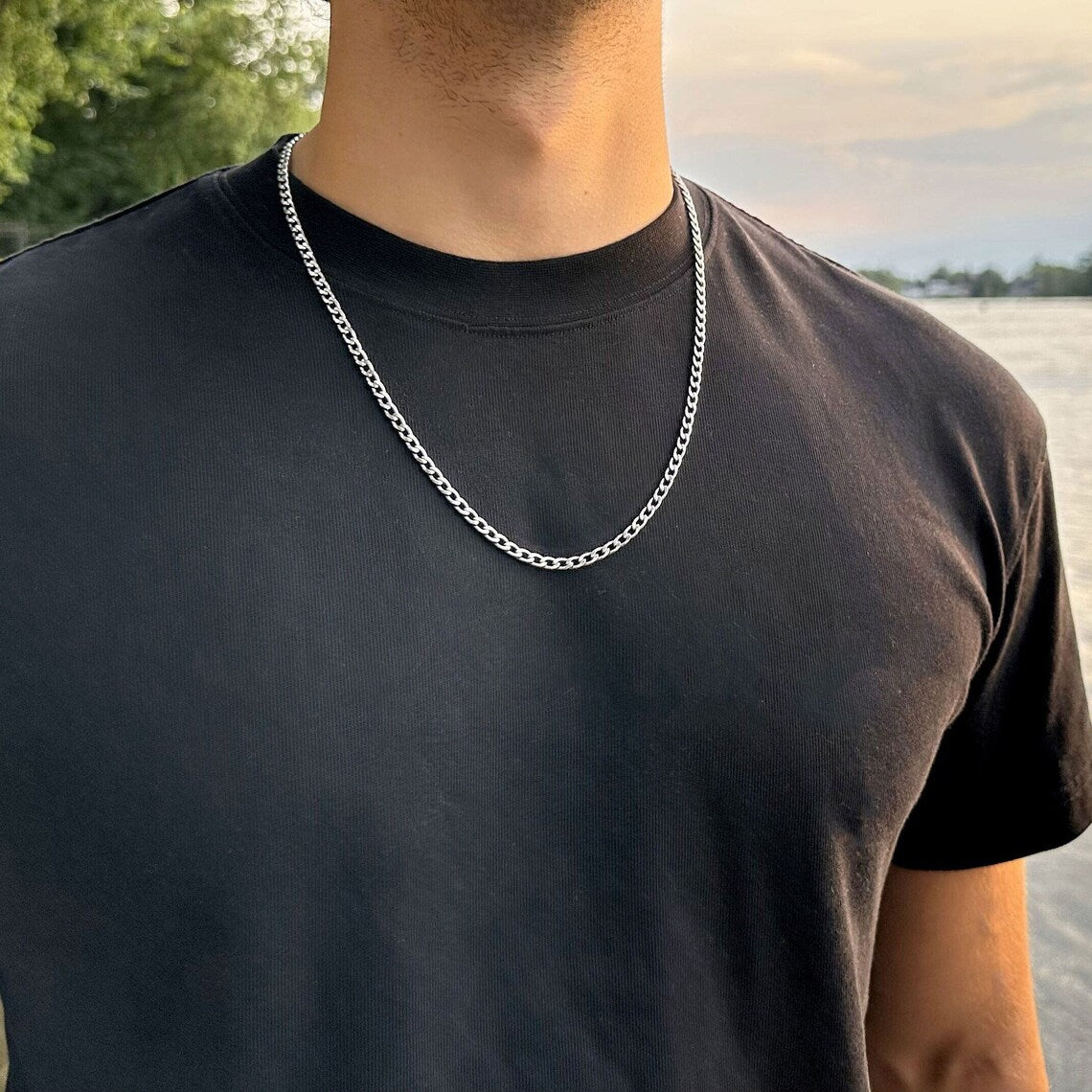 Colgante de plata elegante para hombres