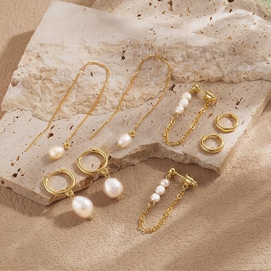 Pendientes de Mujer Elegantes: Pendientes de Oro y Plata Modernos