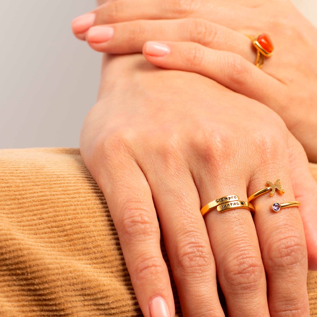 Anillos de acero inoxidable mujer