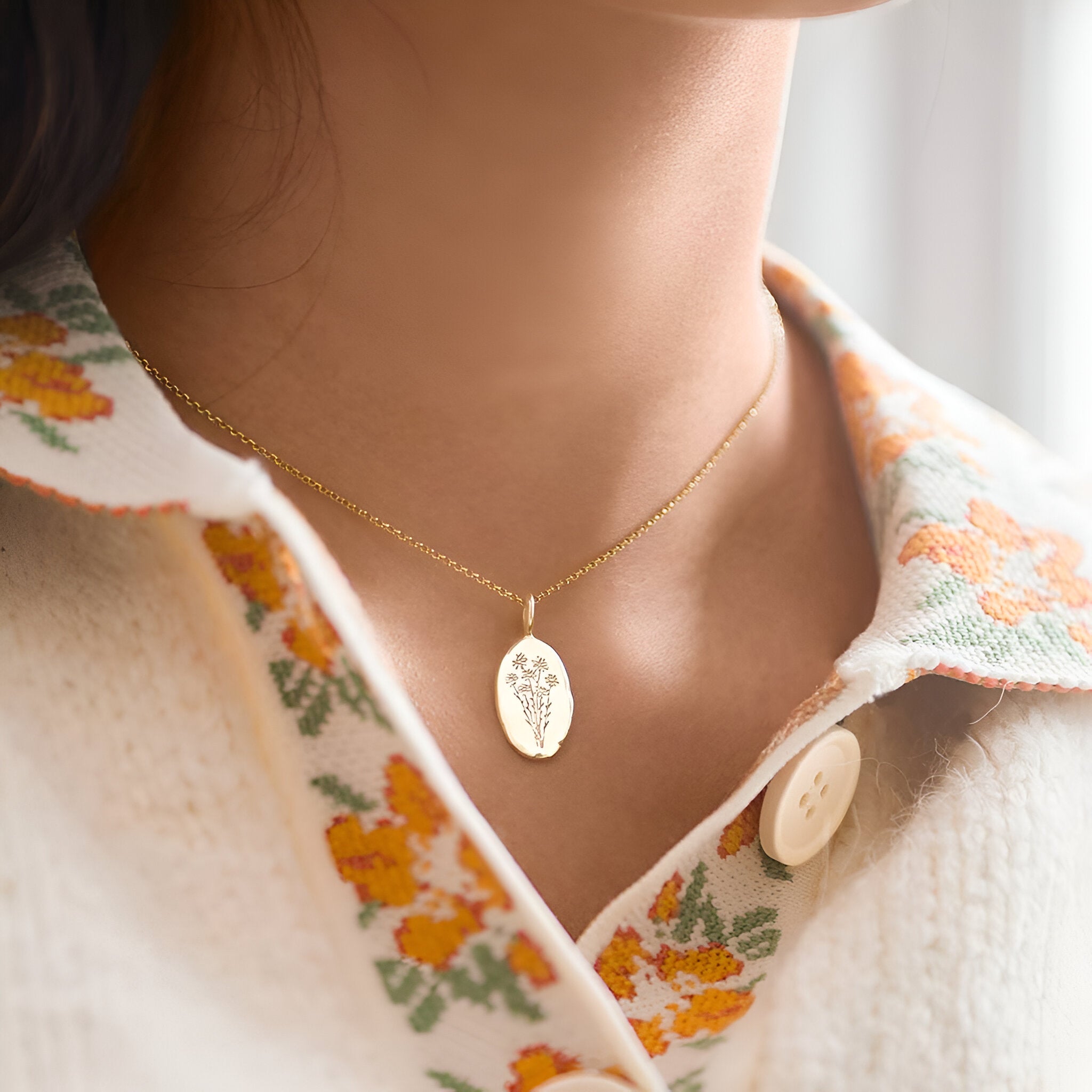 Collar Flor de Nacimiento + Frasco de los sueños