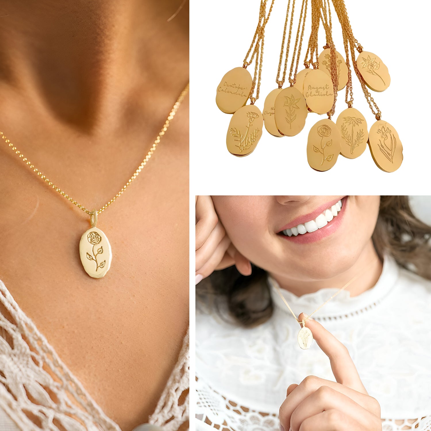 Collar Flor de Nacimiento + Frasco de los sueños