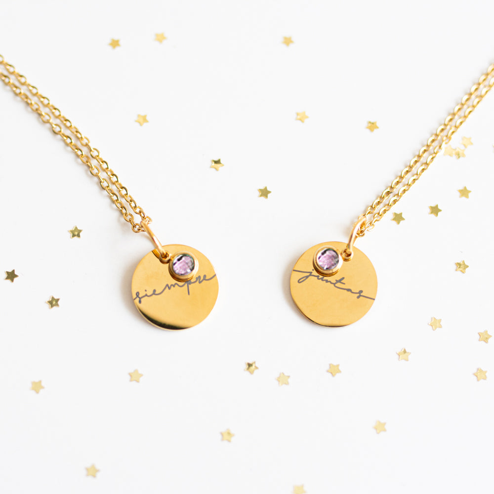 Collar dorado mujer