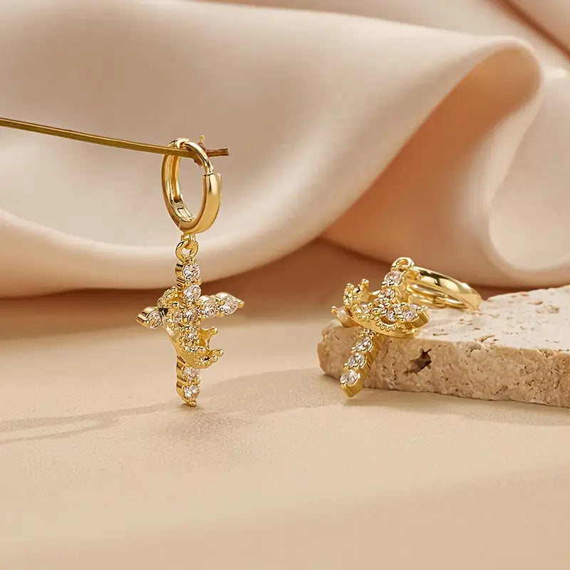 Pendientes de oro y diamantes mujer