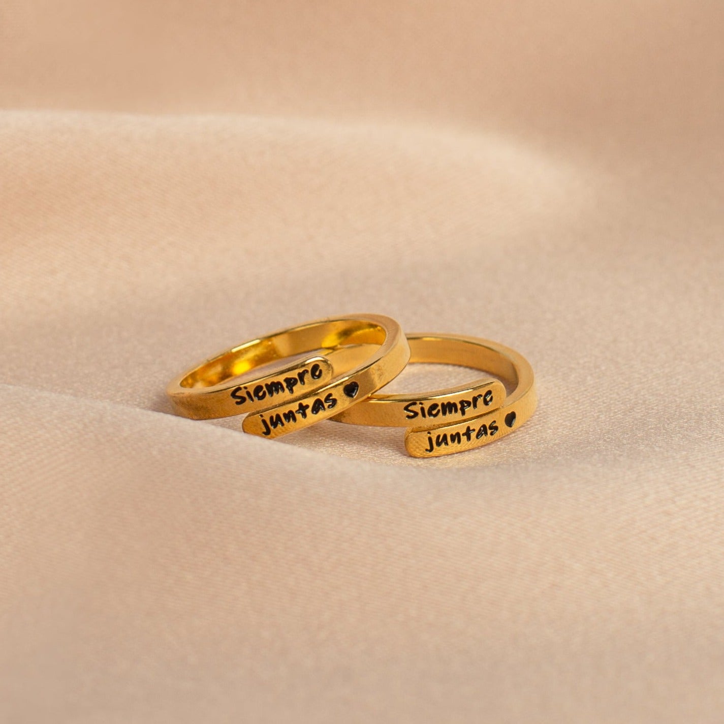 Set 2 Anillos Siempre juntas + Collar Siempre + Collar Juntas - Día de la Madre