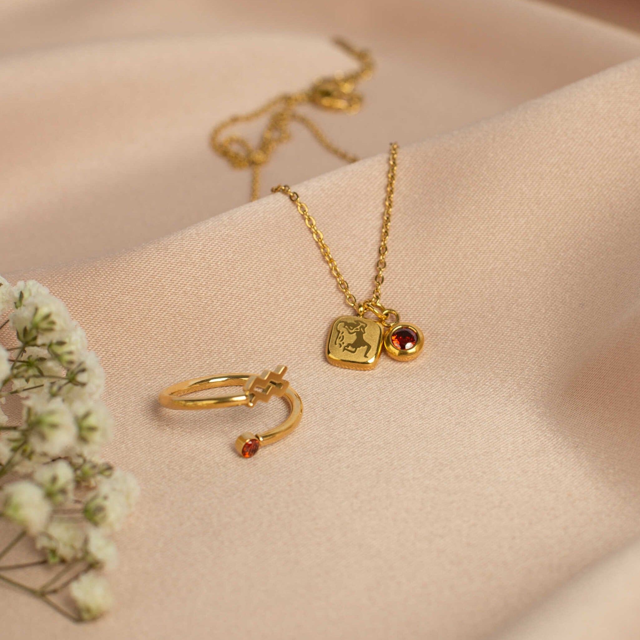 Set Collar + Anillo Cosmos + Frasco de los sueños