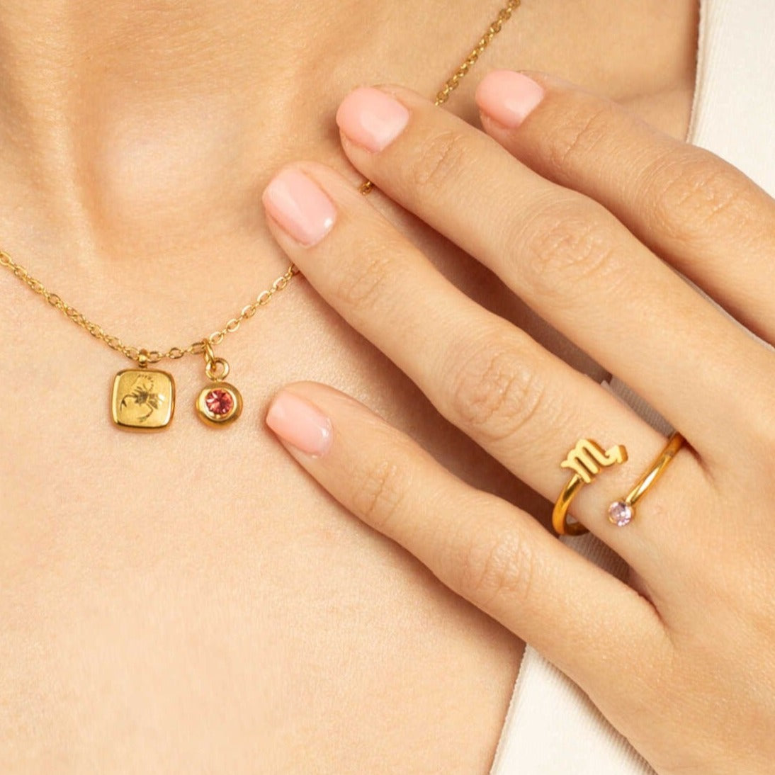 Set Collar + Anillo Cosmos + Frasco de los sueños