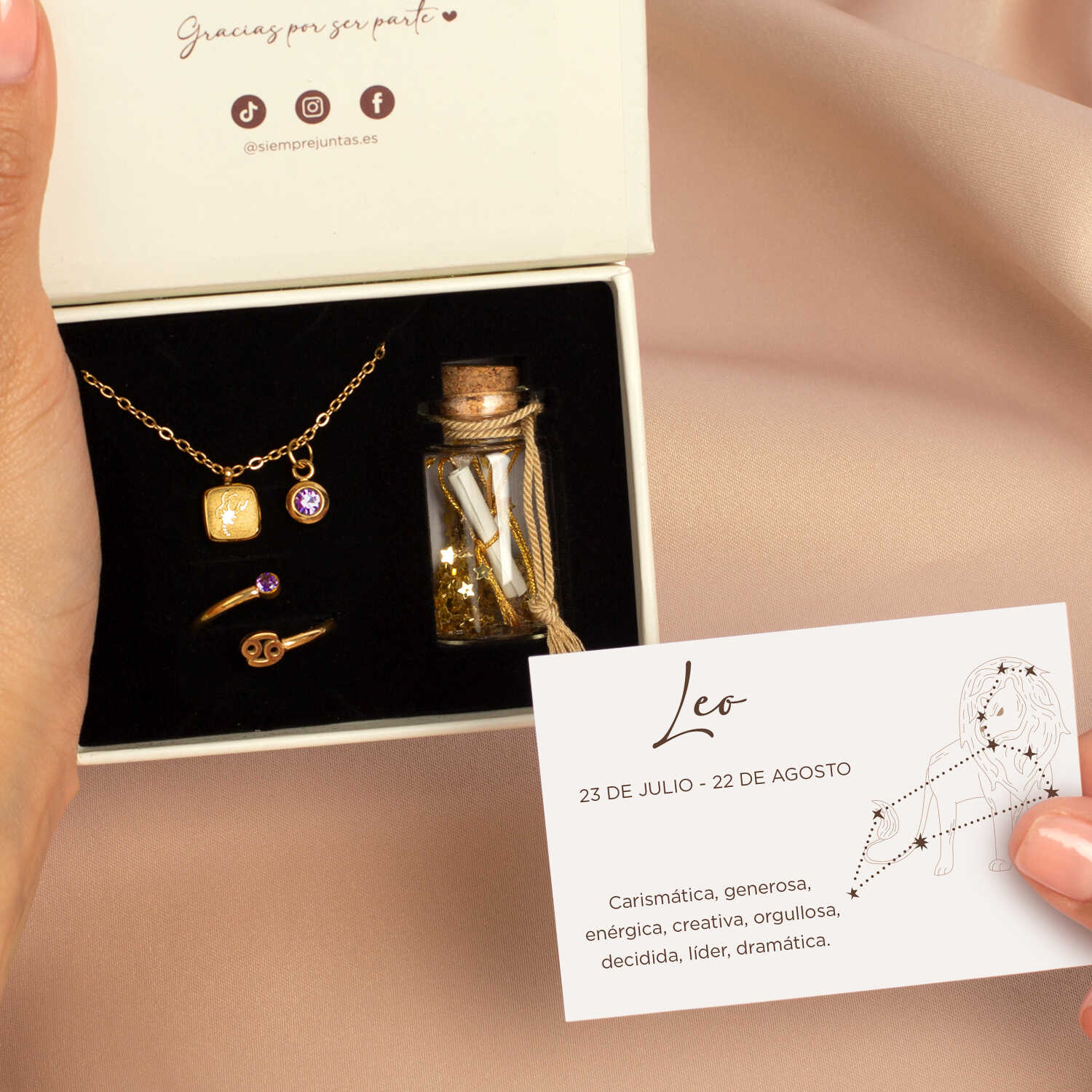 Set Collar + Anillo Cosmos + Frasco de los sueños